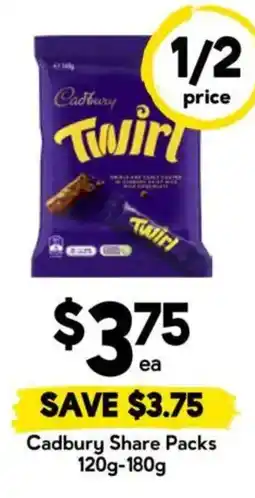 Drakes Cadbury Share Packs offer