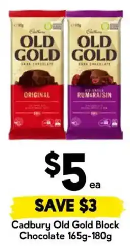Drakes Cadbury Old Gold Block Chocolate offer