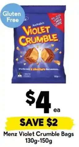 Drakes Menz Violet Crumble Bags offer