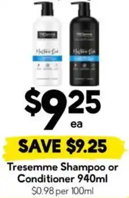 Drakes Tresemme Shampoo or Conditioner offer