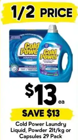Drakes Cold Power Laundry Liquid Powder or Capsules offer