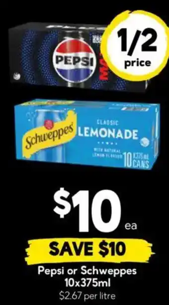 Drakes Pepsi or Schweppes offer
