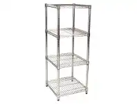 Howards Storage World Easy-Build Small Square Shelving Kit Chrome offer