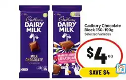 IGA Cadbury Chocolate Block offer