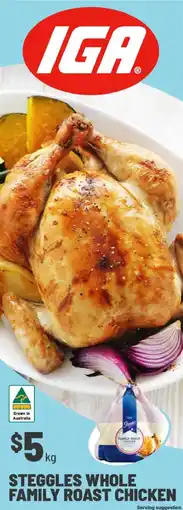 IGA Steggles whole family roast chicken offer
