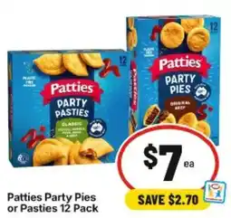 IGA Patties Party Pies or Pasties offer