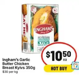 IGA Inghams Garlic Butter Chicken Breast Kyivs offer