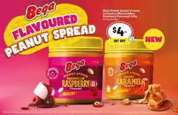 IGA Bega Peanut Spread Creamy Caramel or Marshmallow Raspberry Flavoured offer