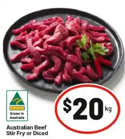 IGA Australian Beef Stir Fry or Diced offer