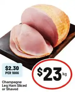 IGA Champagne Leg Ham Sliced or Shaved offer