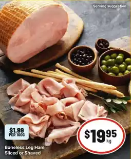IGA Boneless Leg Ham Sliced or Shaved offer