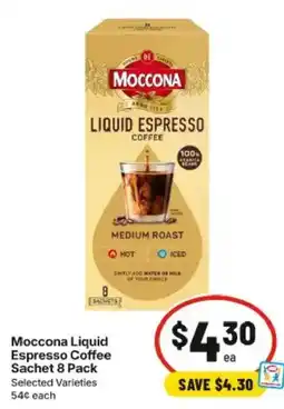 IGA Moccona Liquid Espresso Coffee Sachet offer