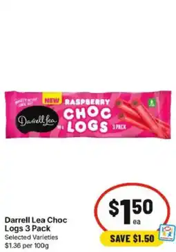 IGA Darrell Lea Choc Logs offer