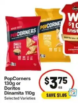 IGA PopCorners or Doritos Dinamita offer