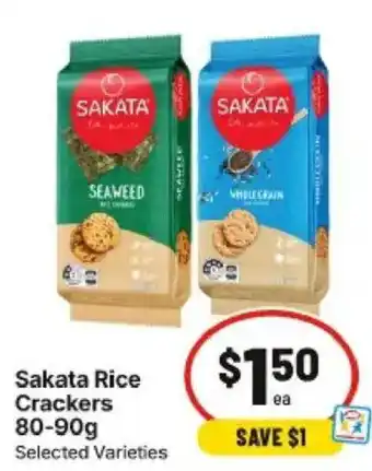 IGA Sakata Rice Crackers offer