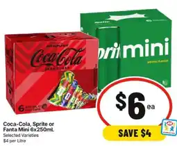 IGA Coca Cola Sprite or Fanta Mini offer