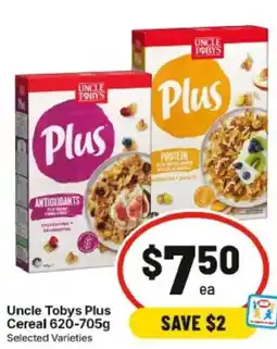 IGA Uncle Tobys Plus Cereal offer