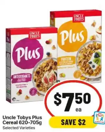 IGA Uncle Tobys Plus Cereal offer
