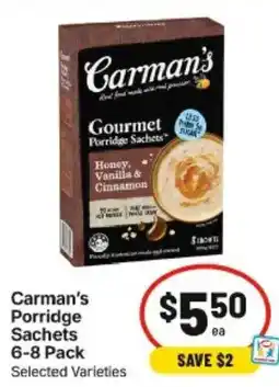 IGA Gourmet Porridge Sachets offer