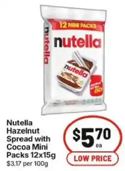 IGA Nutella Hazelnut Spread with Cocoa Mini Packs offer