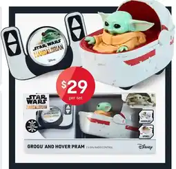 Kmart Disney Star Wars The Mandalorian Grogu and Hover Pram offer