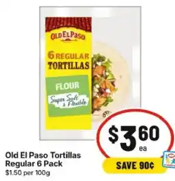 IGA Old El Paso Tortillas Regular offer