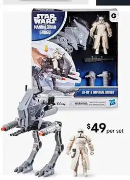 Kmart Star Wars Action Verse the Mandalorian and Grogu AT-RT and Imperial Driver Playset offer