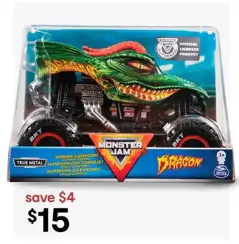 Monster Jam 1:24 Die Cast Monster Truck Assorted