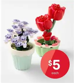 Kmart Mini Blocks Flower Series: Flower Pot Assorted offer