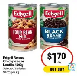 IGA Edgell Beans Chickpeas or Lentils offer