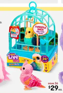 Kmart Little Live Pets My Really Real Bird & Cage Playset Assorted offer