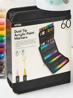 Kmart Dual Tip Acrylic Paint Markers offer