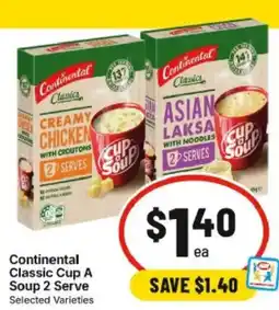 IGA Continental Classic Cup A Soup 2 Serve offer