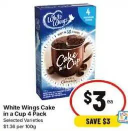 IGA White Wings Cake in a Cup offer