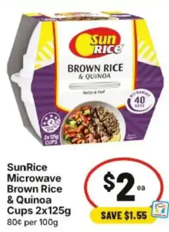 IGA SunRice Microwave Brown Rice & Quinoa Cups offer