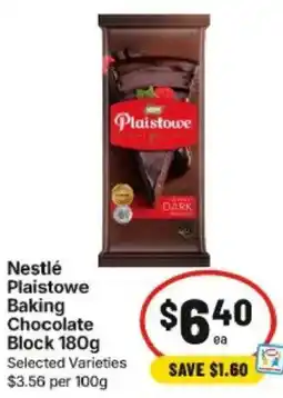 IGA Nestlé Plaistowe Baking Chocolate Block offer