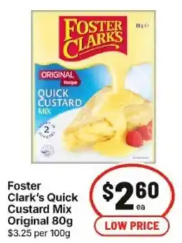 IGA Foster Clarks Quick Custard Mix Original offer