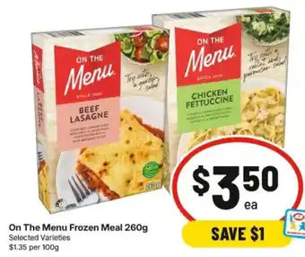 IGA On The Menu Frozen Meal offer