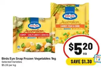 IGA Birds Eye Snap Frozen Vegetables offer