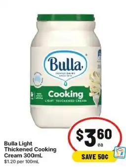 IGA Bulla Light Thickened Cooking Cream offer