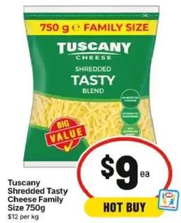 IGA Tuscany Shredded Tasty Cheese Family Size offer