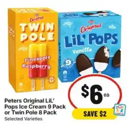 IGA Peters Original LiL Pops Ice Cream or Twin Pole offer