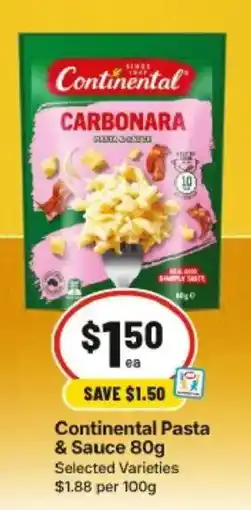 IGA Continental Pasta & Sauce offer