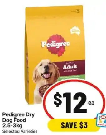 IGA Pedigree Dry Dog Food offer