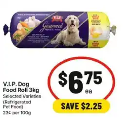 IGA Vip dog food roll offer