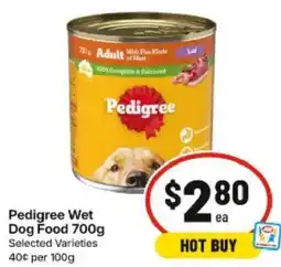 IGA Pedigree Wet Dog Food offer
