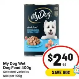 IGA My Dog Wet Dog Food offer