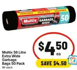 IGA Multix Extra Wide Garbage Bags offer