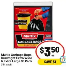 IGA Multix Garbage Bags Drawtight Extra Wide & Extra Large offer