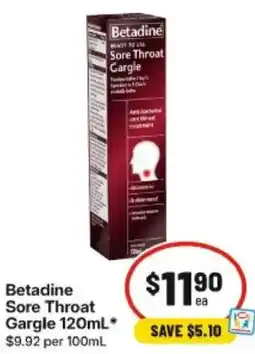 IGA Betadine Sore Throat Gargle offer